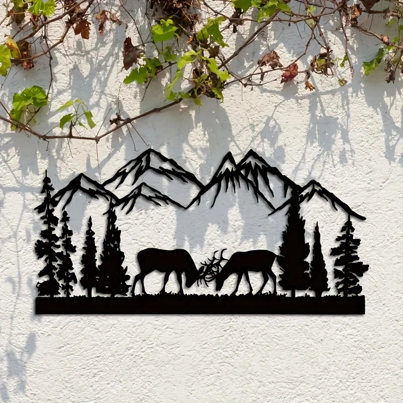 Elk & Peak Silhouette