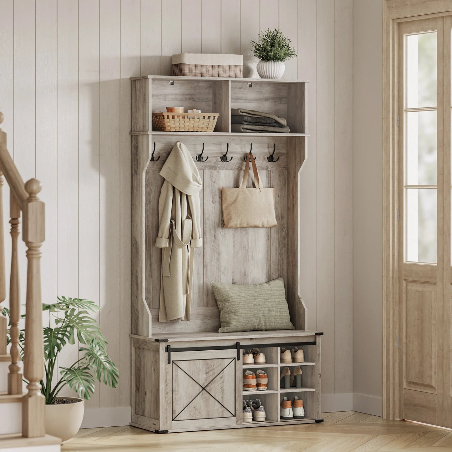 Rustic Charm Entryway Bench