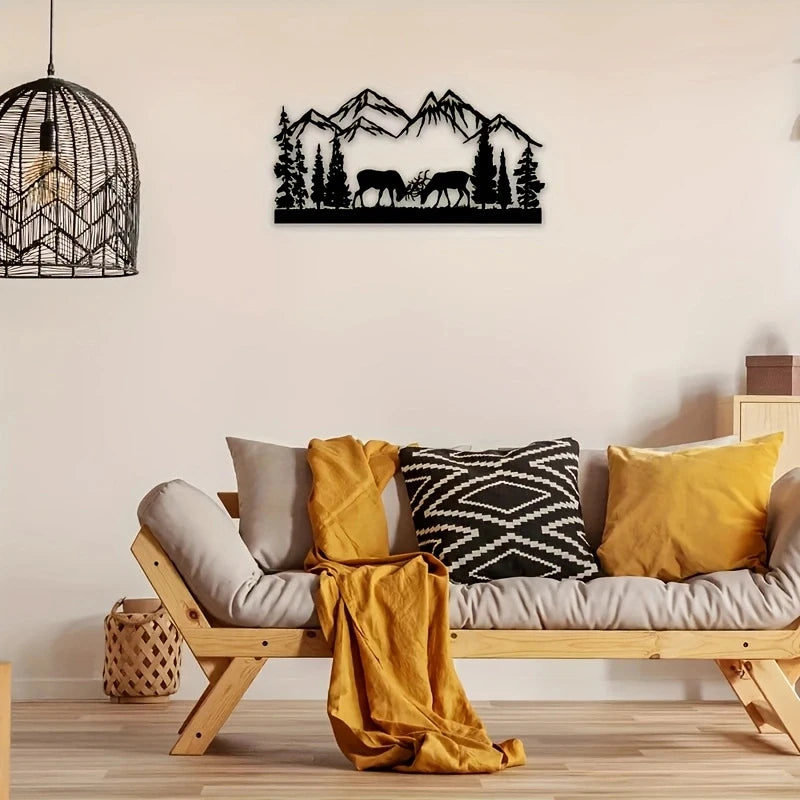 Elk & Peak Silhouette