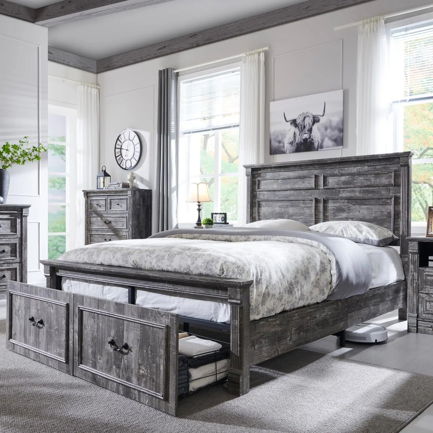 Rustic Haven Queen Storage Bed