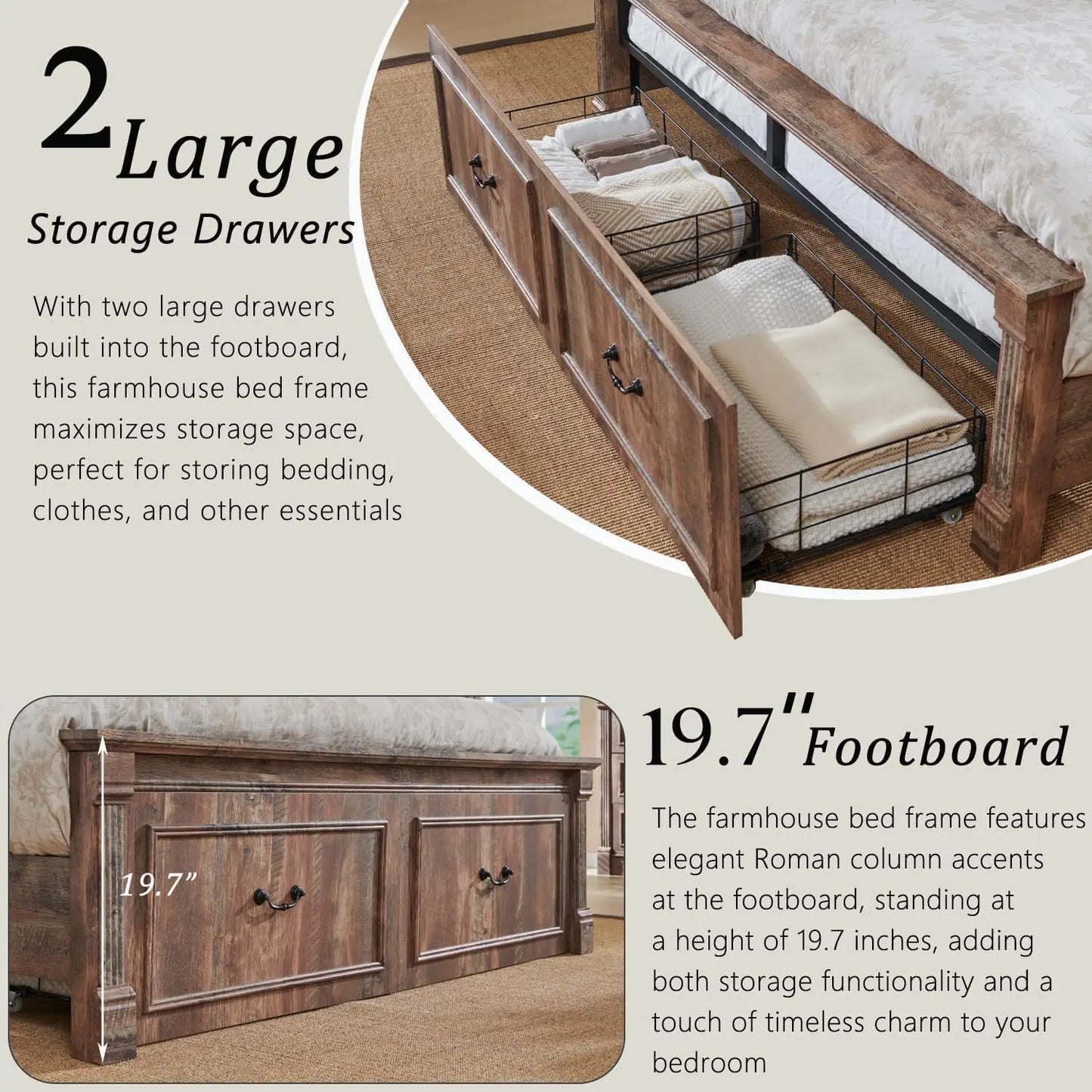 Rustic Haven Queen Storage Bed