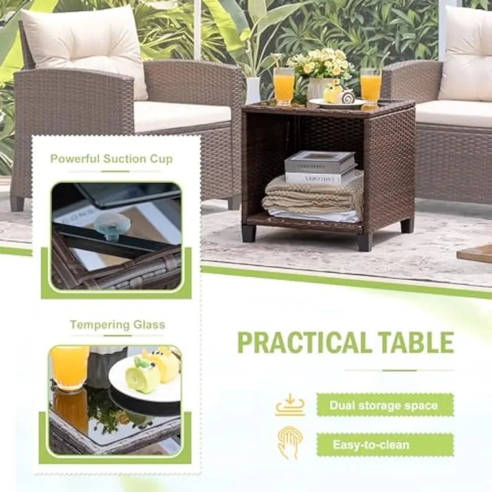 Haven Retreat Wicker Patio Conversation Set