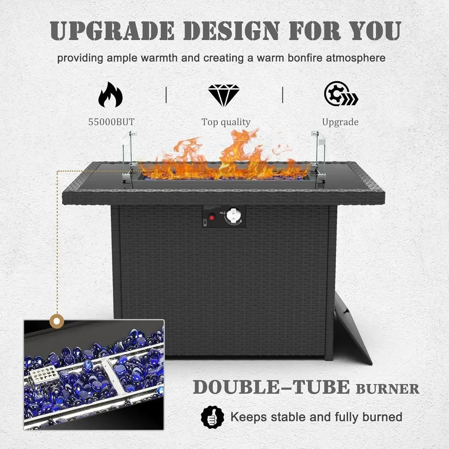 Shadow Ember Wicker Patio Set