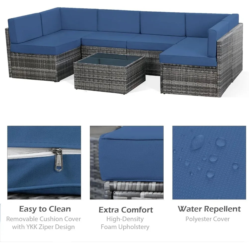 Skyline Wicker Outdoor Sectional Set