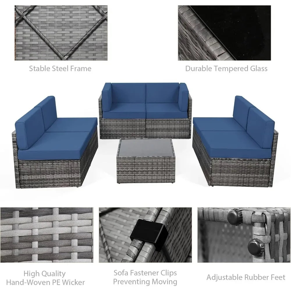 Skyline Wicker Outdoor Sectional Set