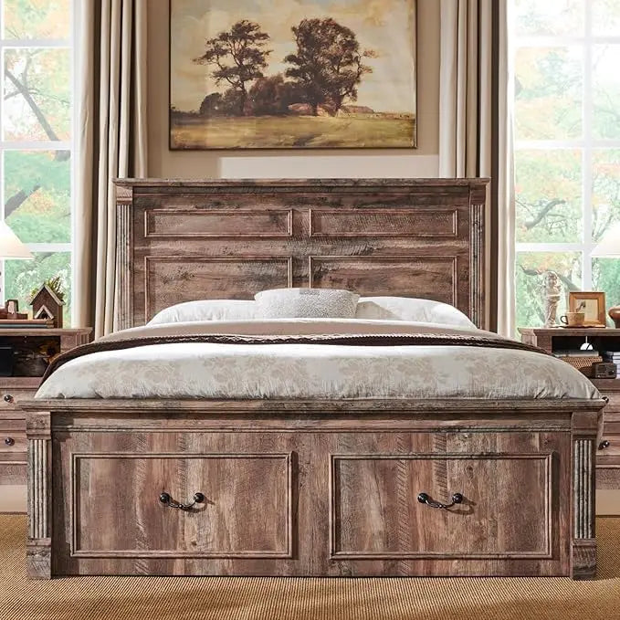 Rustic Haven Queen Storage Bed