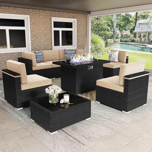 Shadow Ember Wicker Patio Set