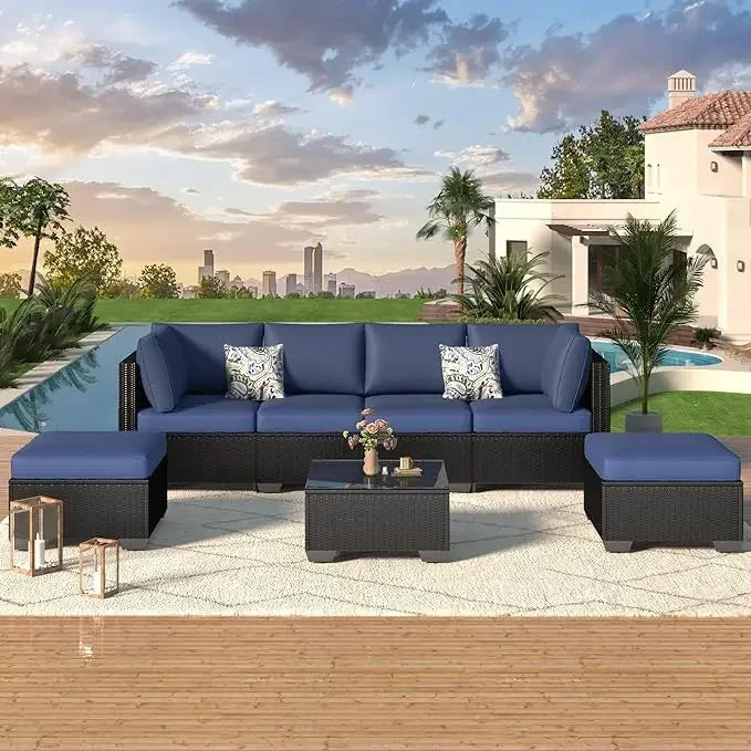 Skyline Wicker Outdoor Sectional Set