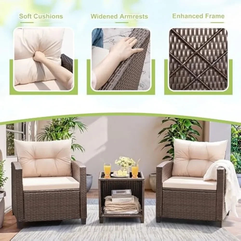 Haven Retreat Wicker Patio Conversation Set