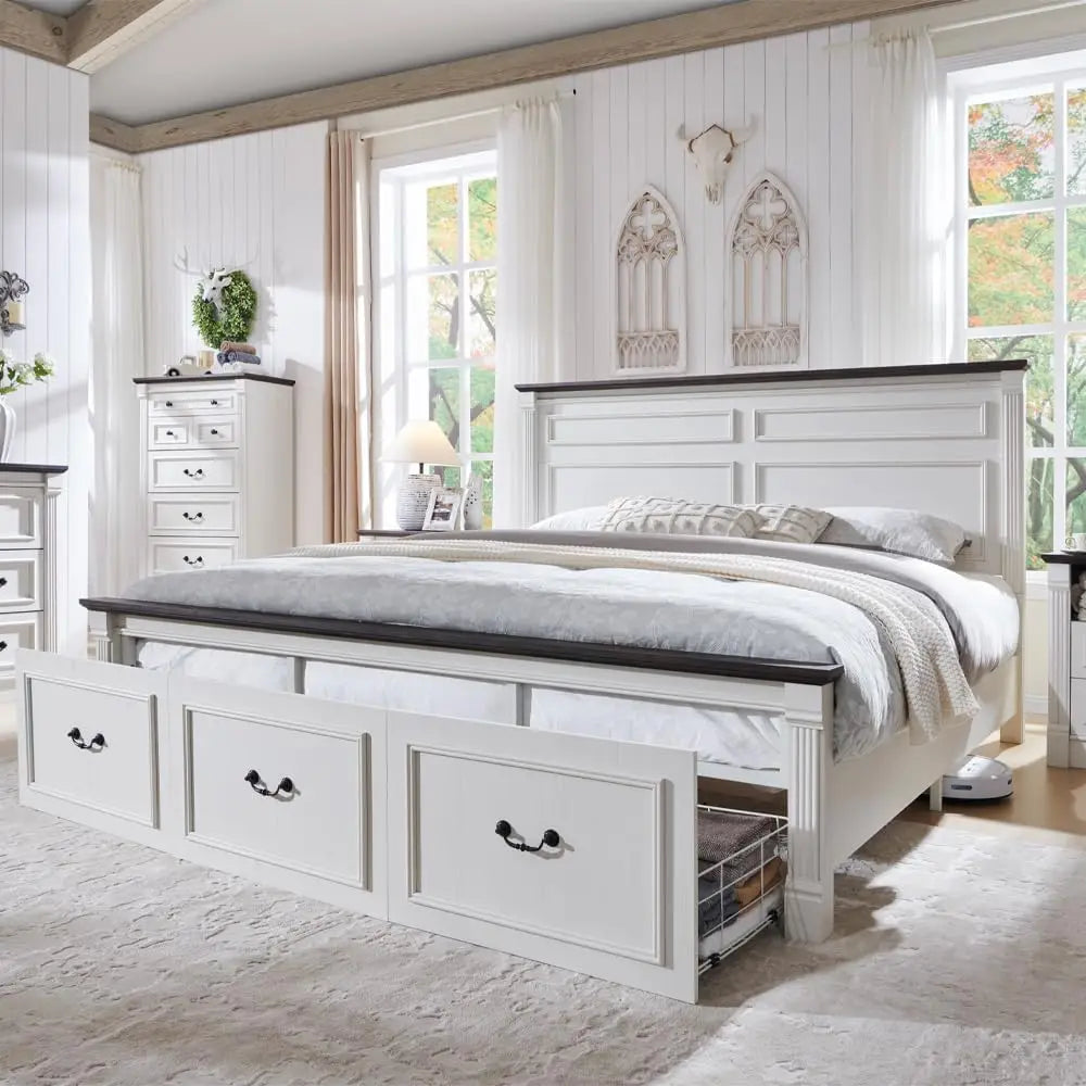 Rustic Haven King Storage Bed