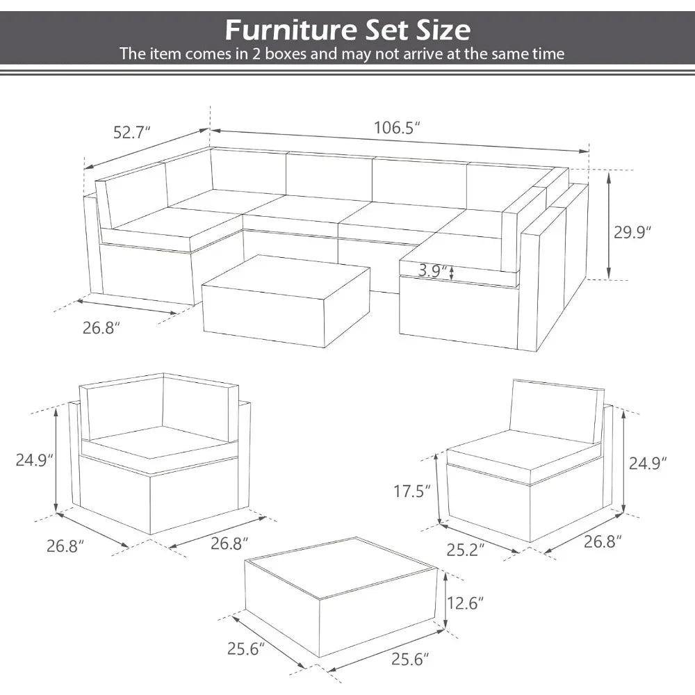 Skyline Wicker Outdoor Sectional Set