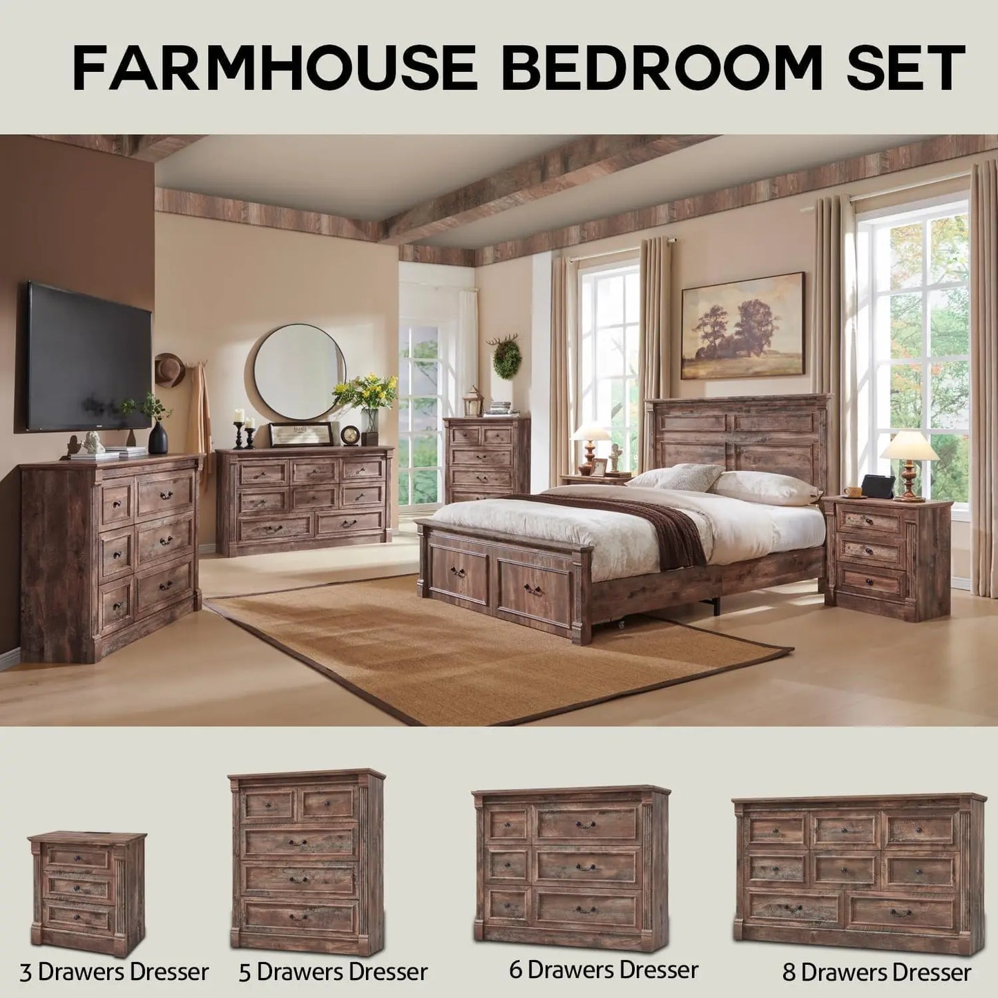Rustic Haven Queen Storage Bed