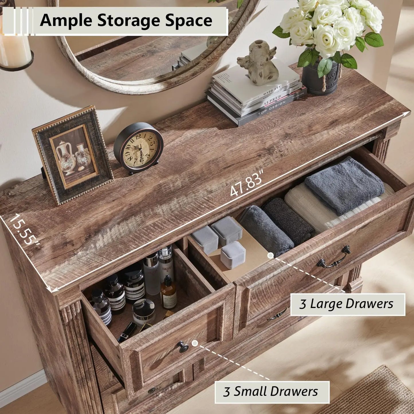 Rustic Haven 6-Drawer Dresser