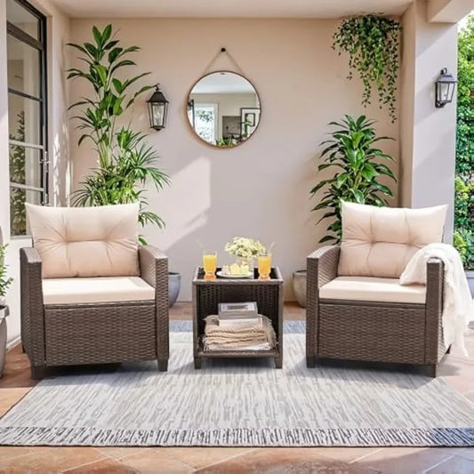 Haven Retreat Wicker Patio Conversation Set