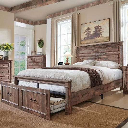 Rustic Haven Queen Storage Bed