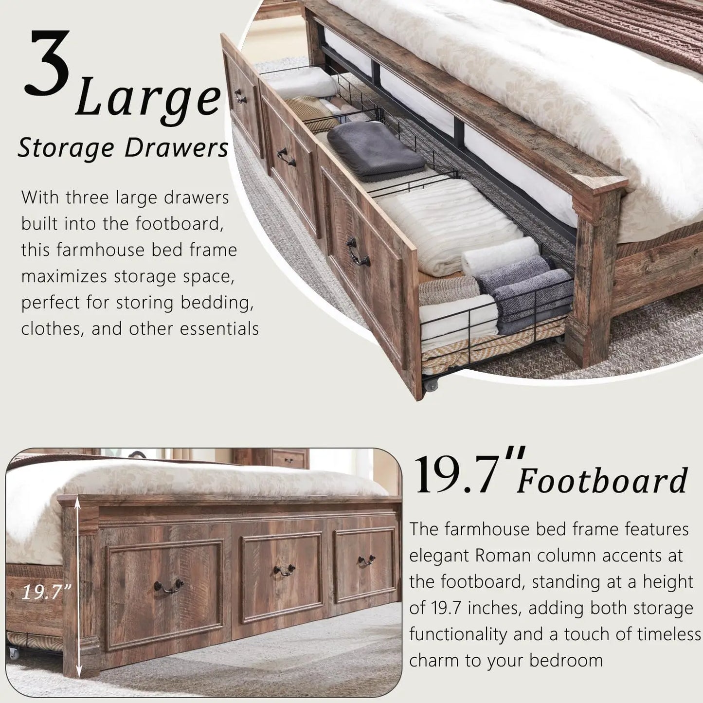 Rustic Haven King Storage Bed
