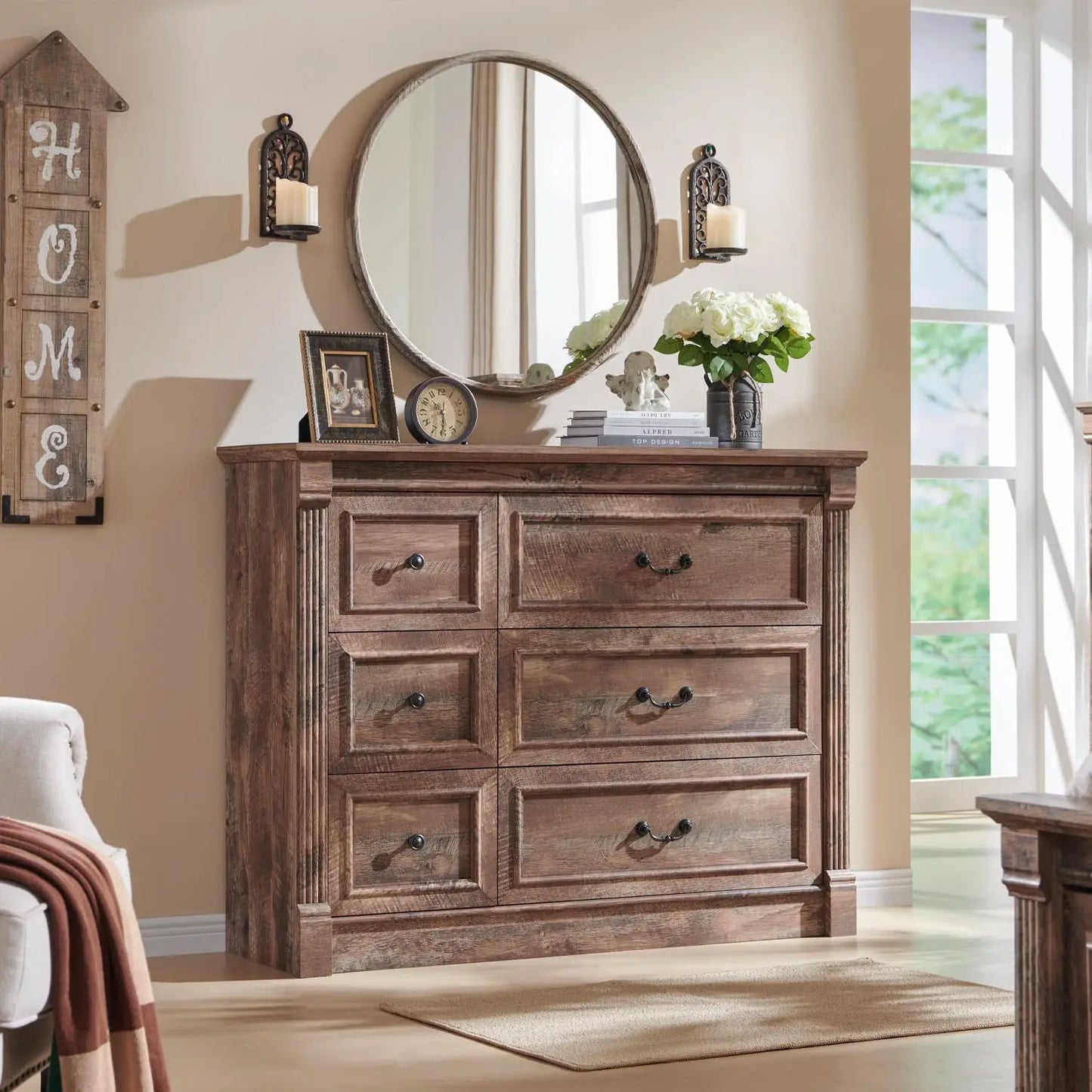 Rustic Haven 6-Drawer Dresser